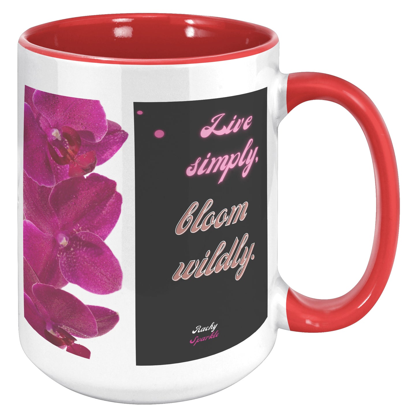 15 oz mug, Live Simply, Bloom Wildly