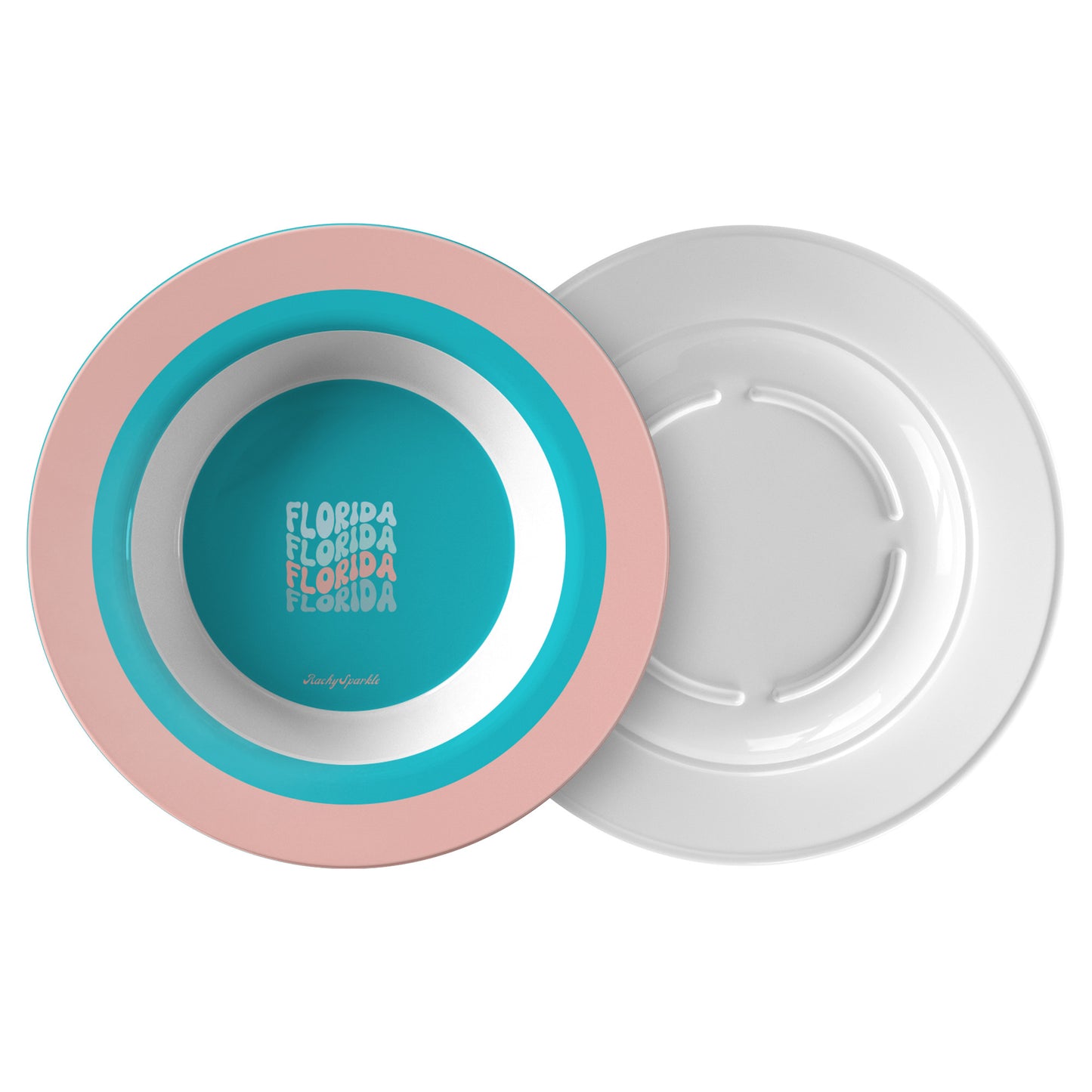 Florida Blue & peach Bowl By Rachy Sparkle