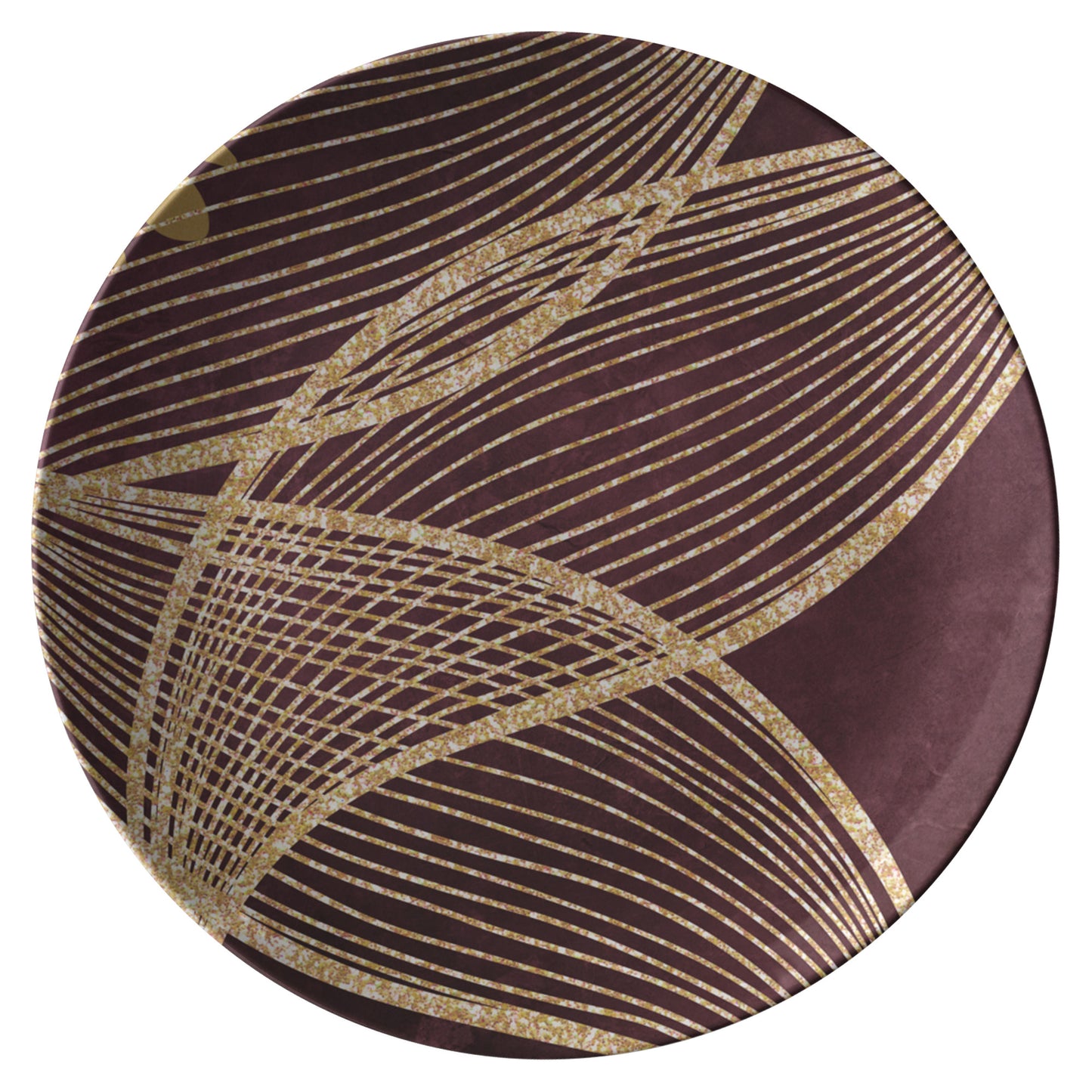 Gold Feathery Luxurious Plate