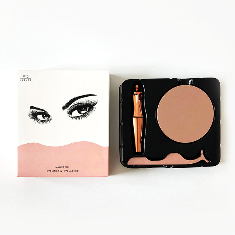 New Trending Fascinating 3d magnetic black eyeliner eyelashes, no glue needed, 5 magnets, lashes, popular gift