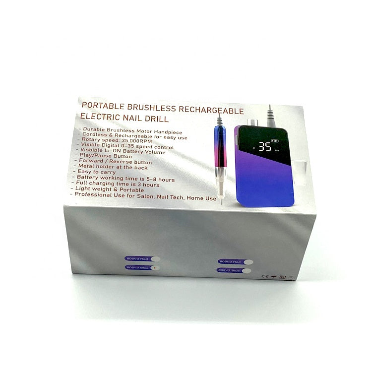 2023 sexy color, portable, Mini, purple manicure, nail drill, 35000rpm hand piece, fascinating girl gift