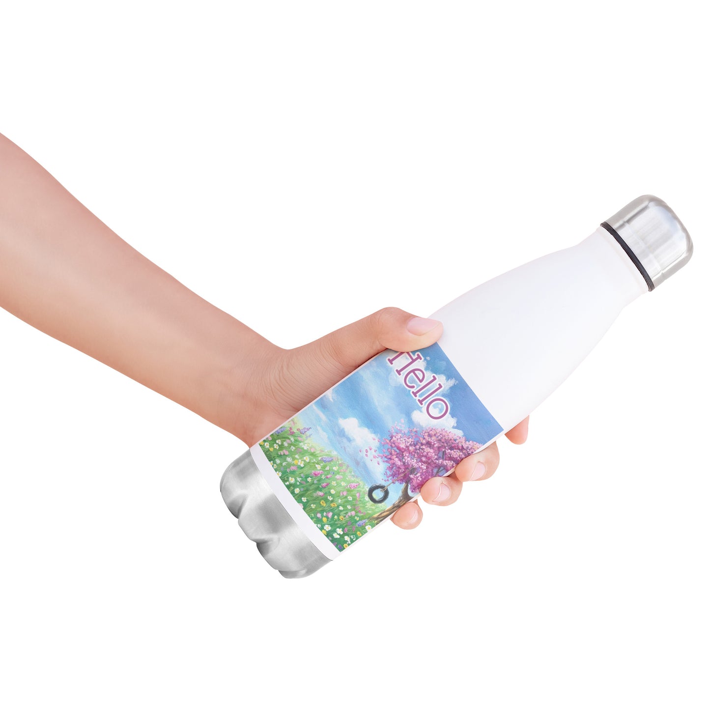 Hello Spring, 20oz Insulated Water Bottle