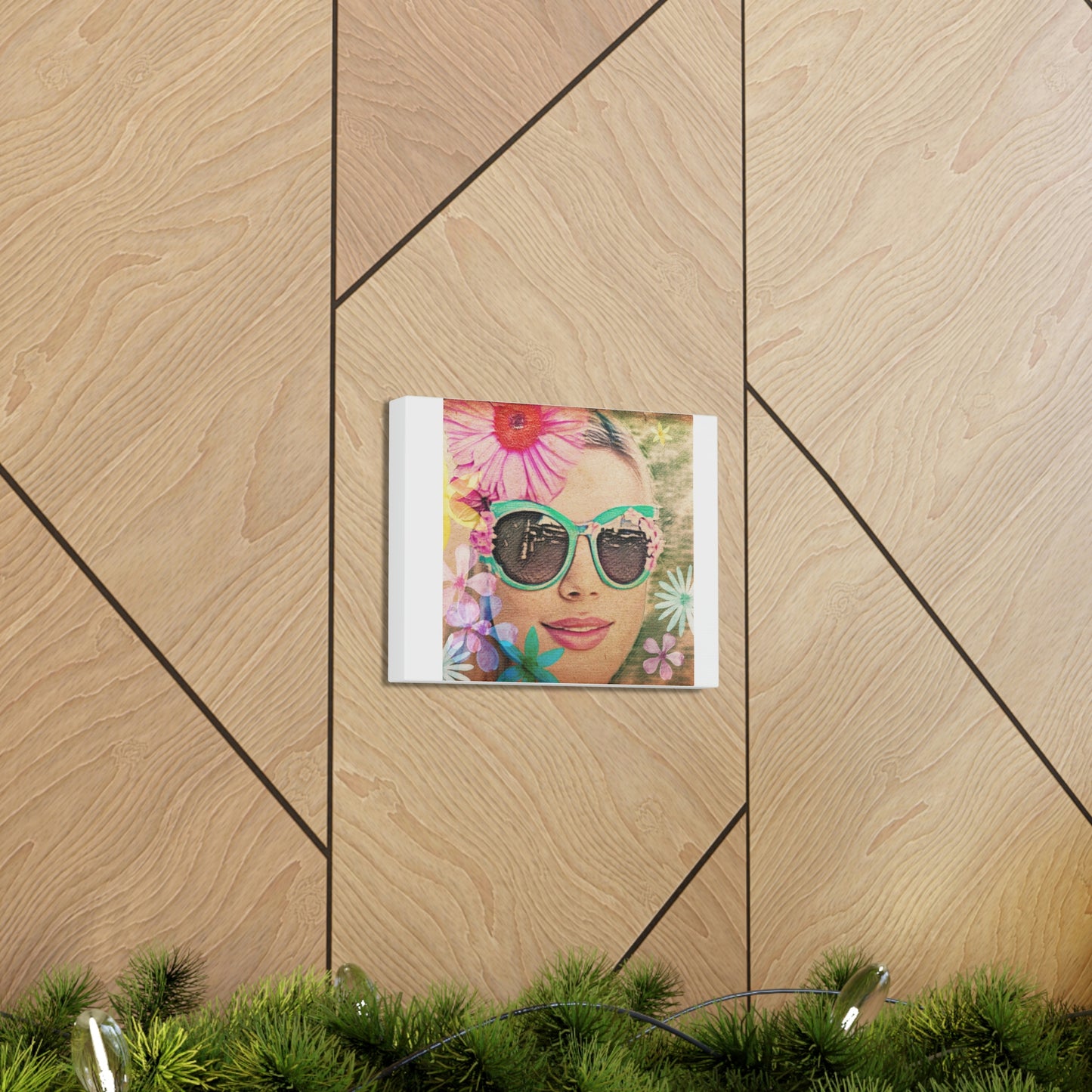 Female with Sunglasses Canvas Gallery Wrap