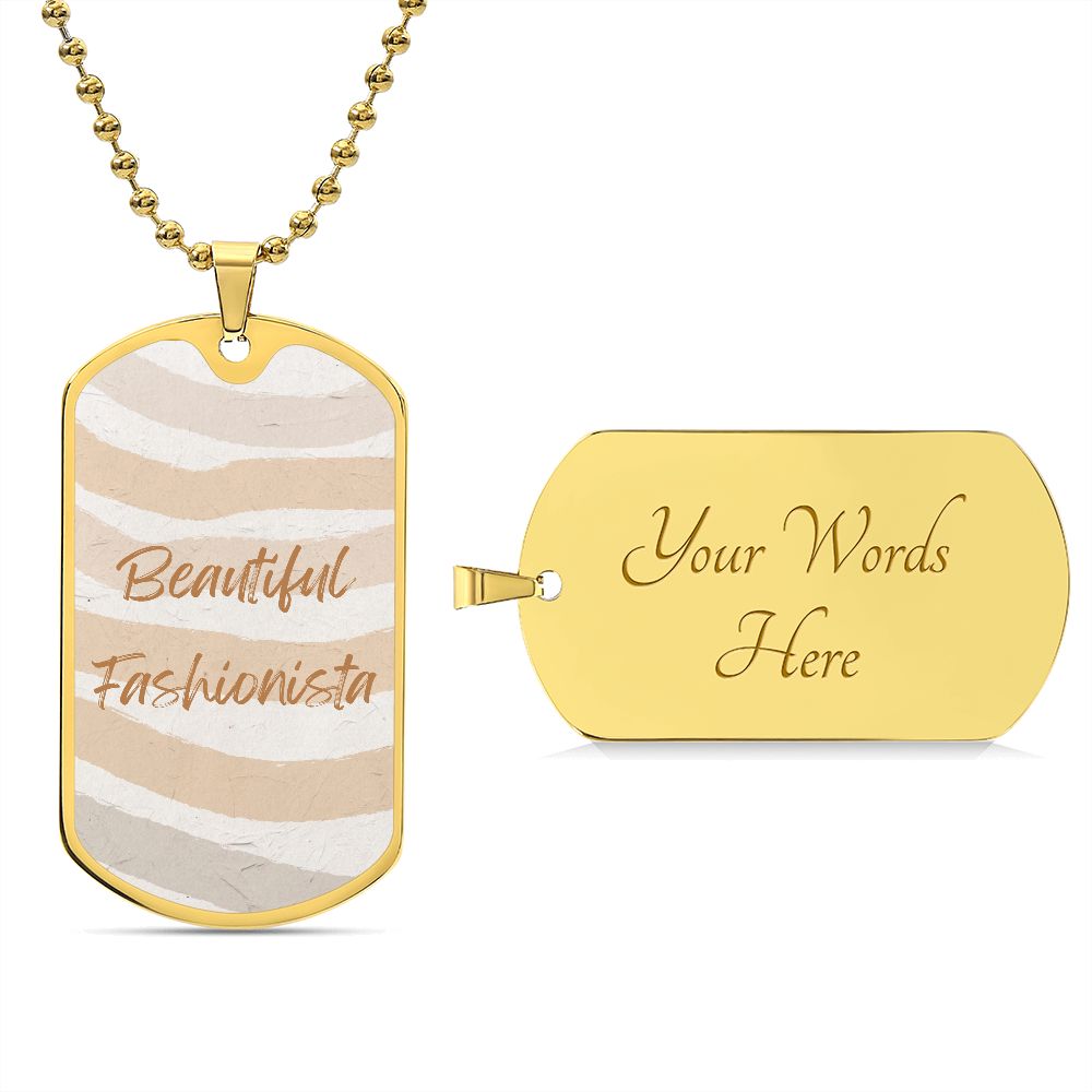 Beautiful Fashionista, Luxury Military Chain Necklace