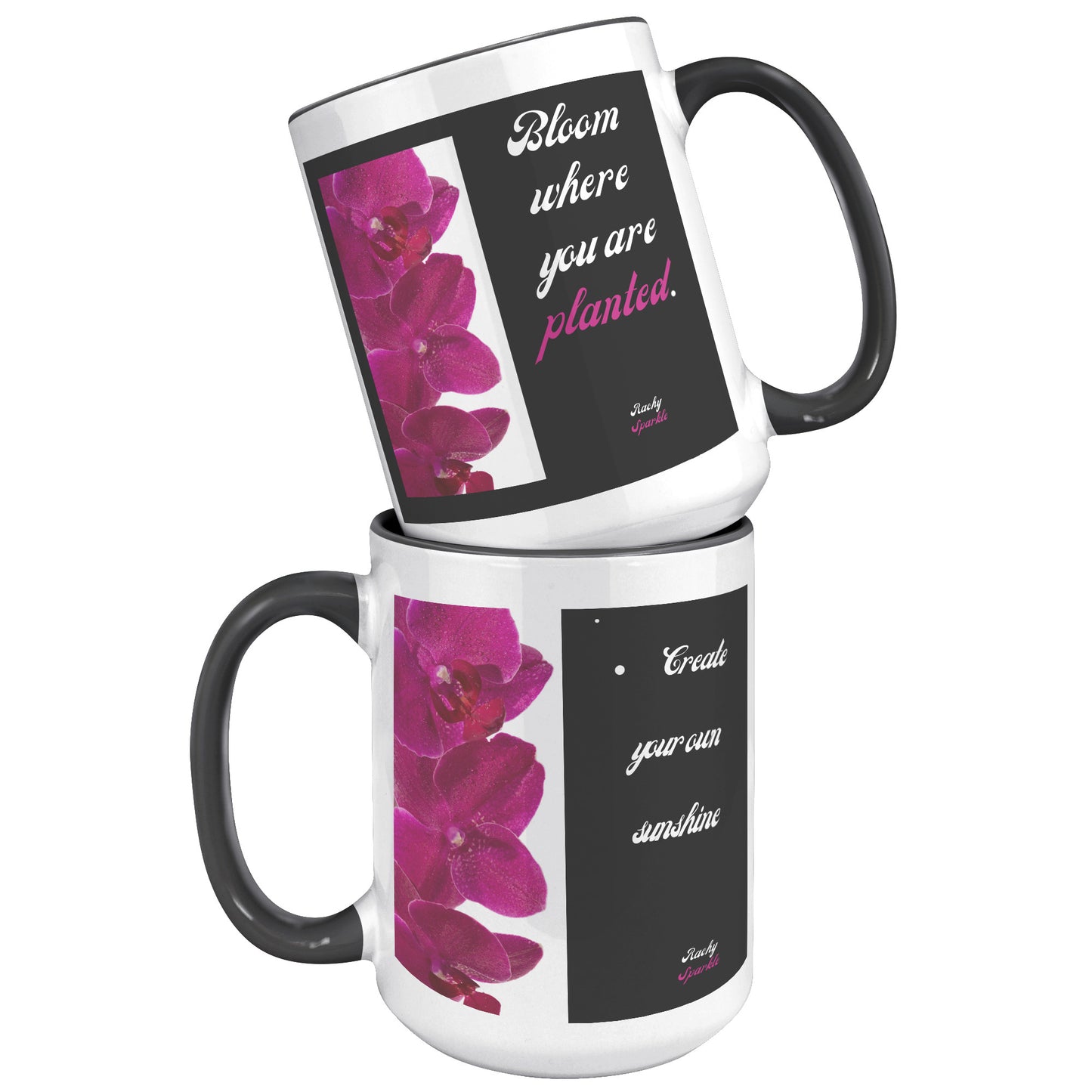 15 oz accent mug, Be Your Own Sunshine, by Rachy Sparkle