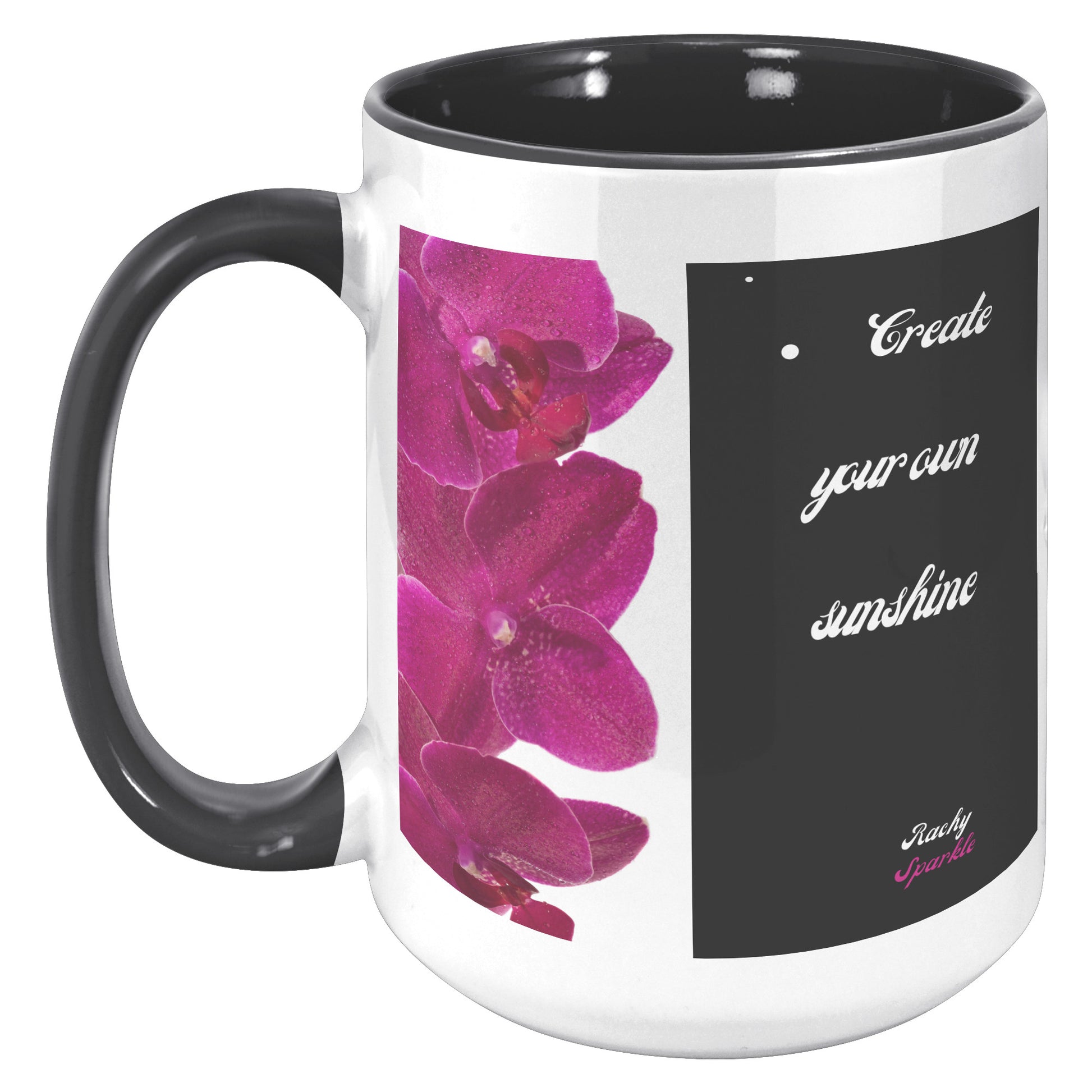 15 oz accent mug, Be Your Own Sunshine, by Rachy Sparkle