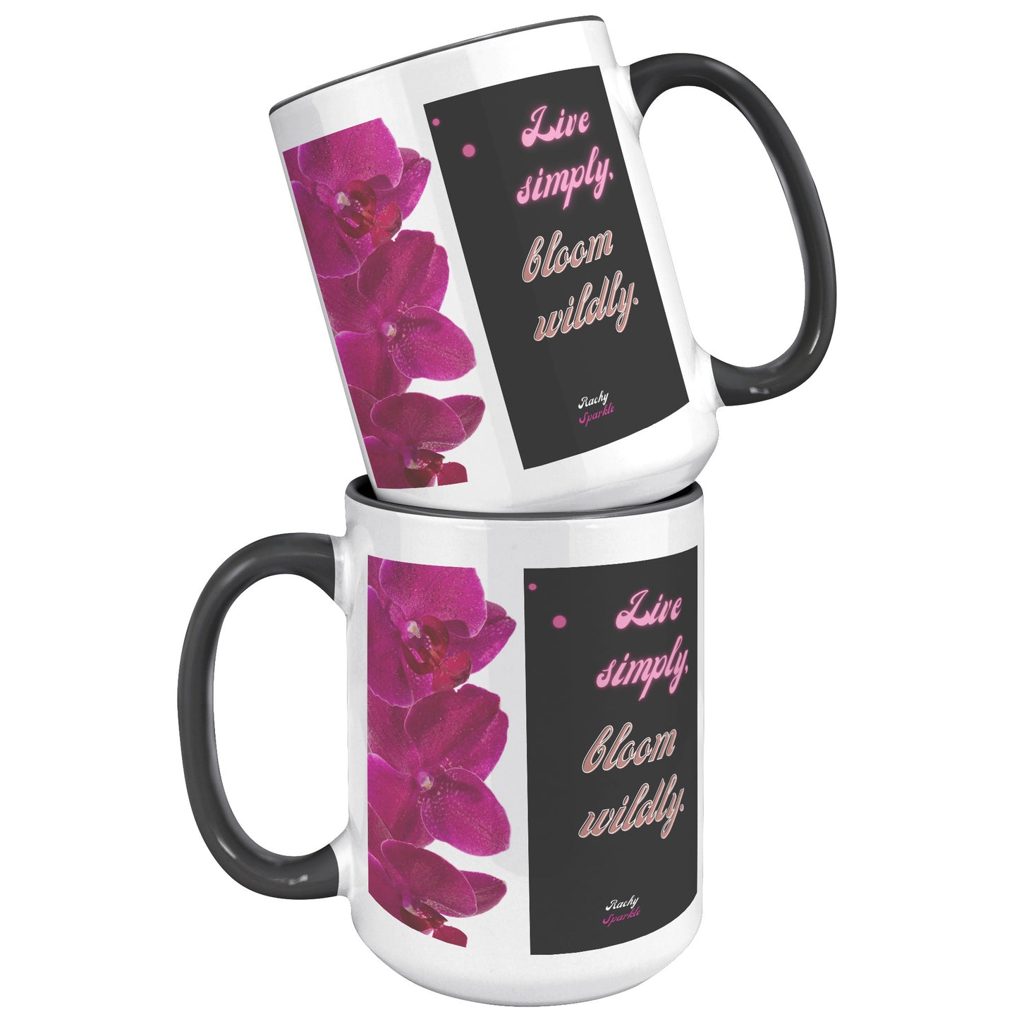 15 oz mug, Live Simply, Bloom Wildly