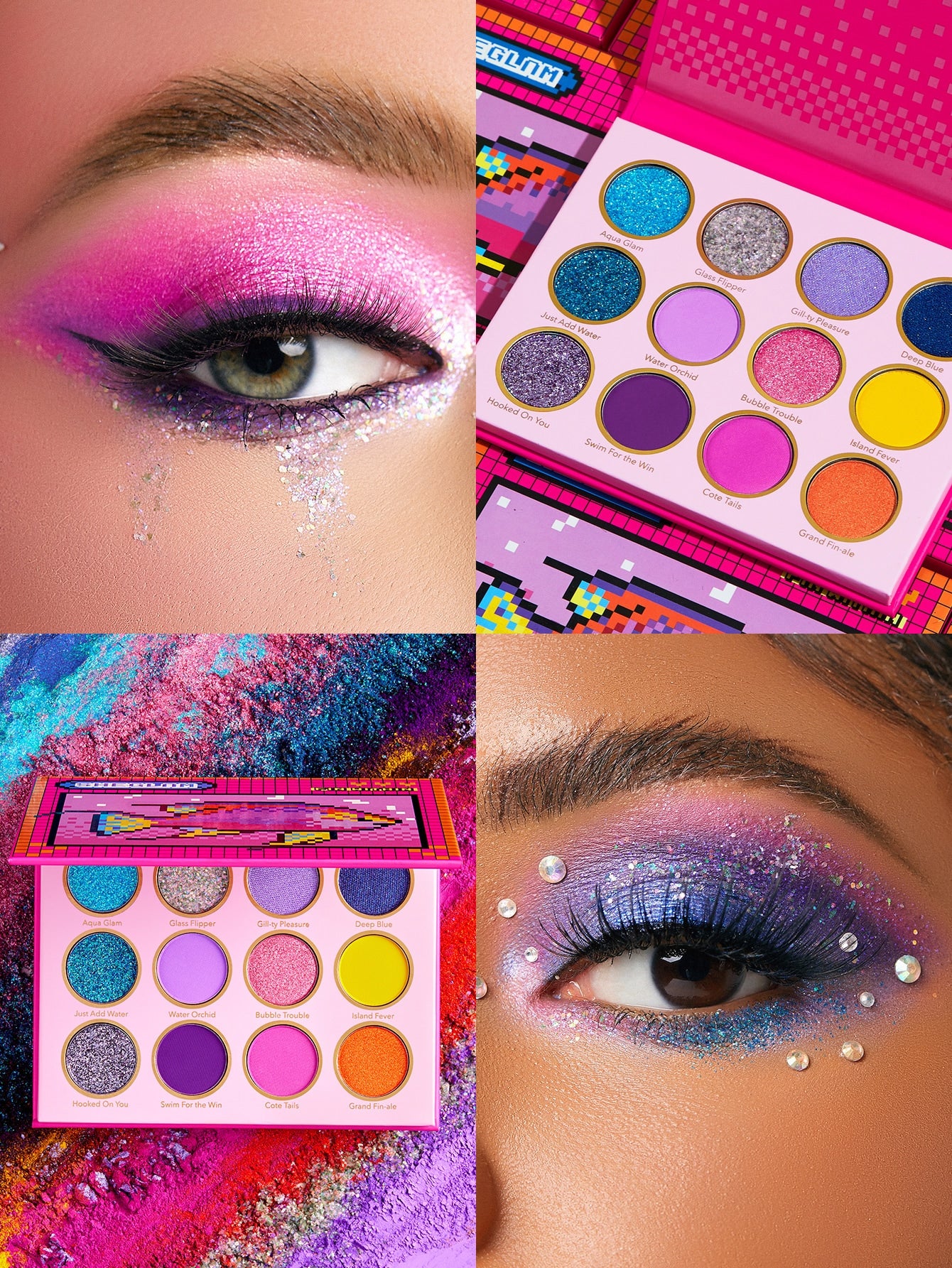 Rachy Sparkle and Shine: GLAM Fin Within Palette, A Collection of Dazzling Eyeshadows, Glitter Galore,