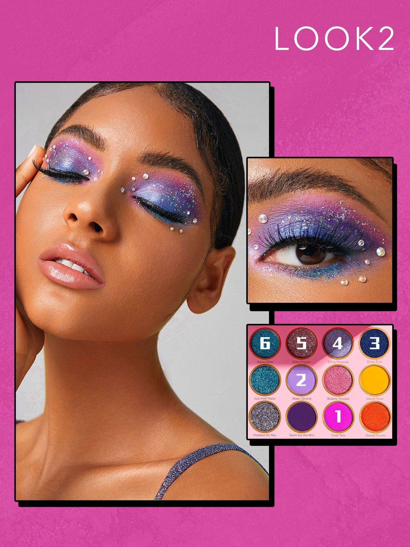 Rachy Sparkle and Shine: GLAM Fin Within Palette, A Collection of Dazzling Eyeshadows, Glitter Galore,