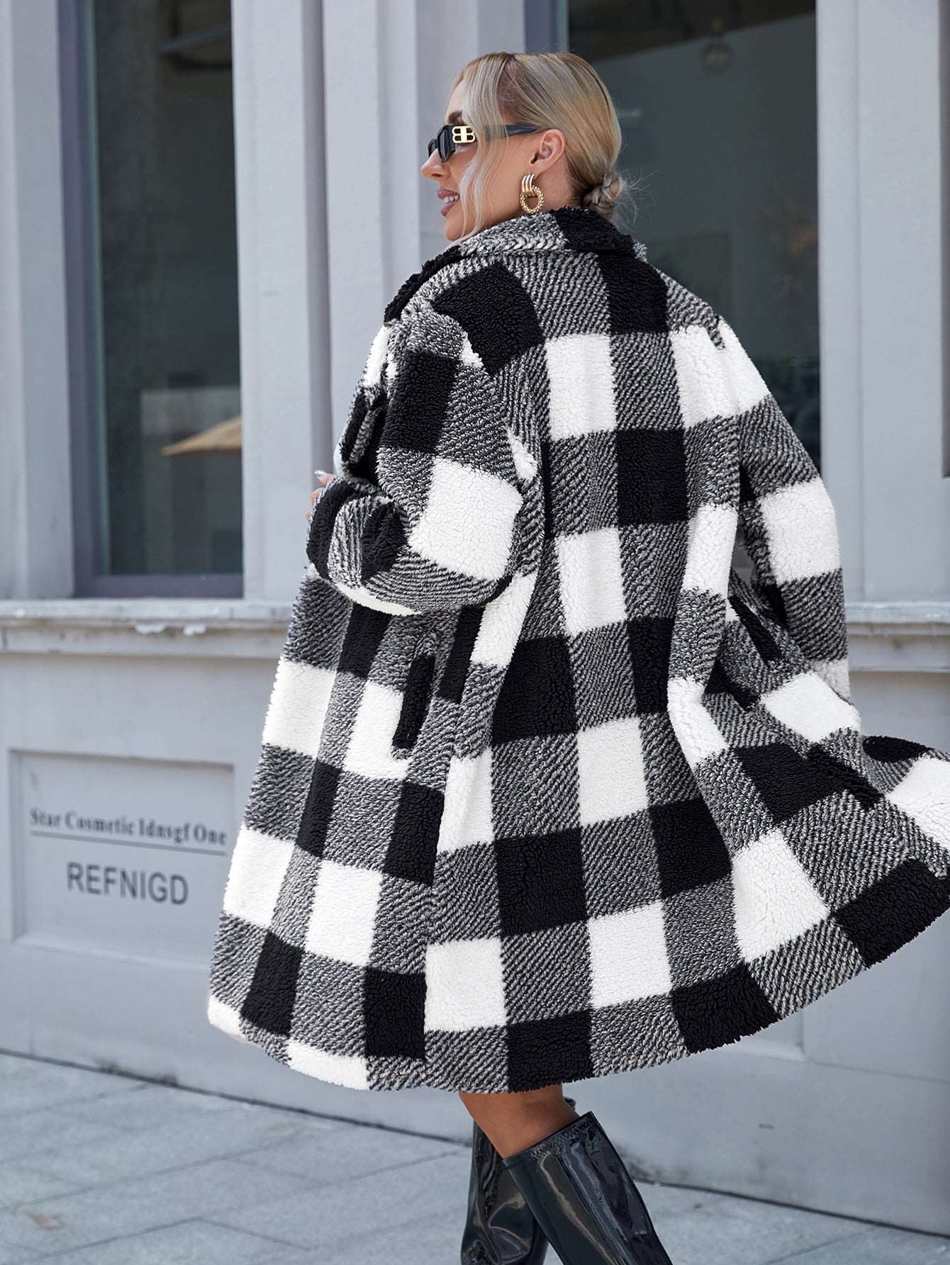 Buffalo Plaid Flannel Coat, Rachy Sparkle