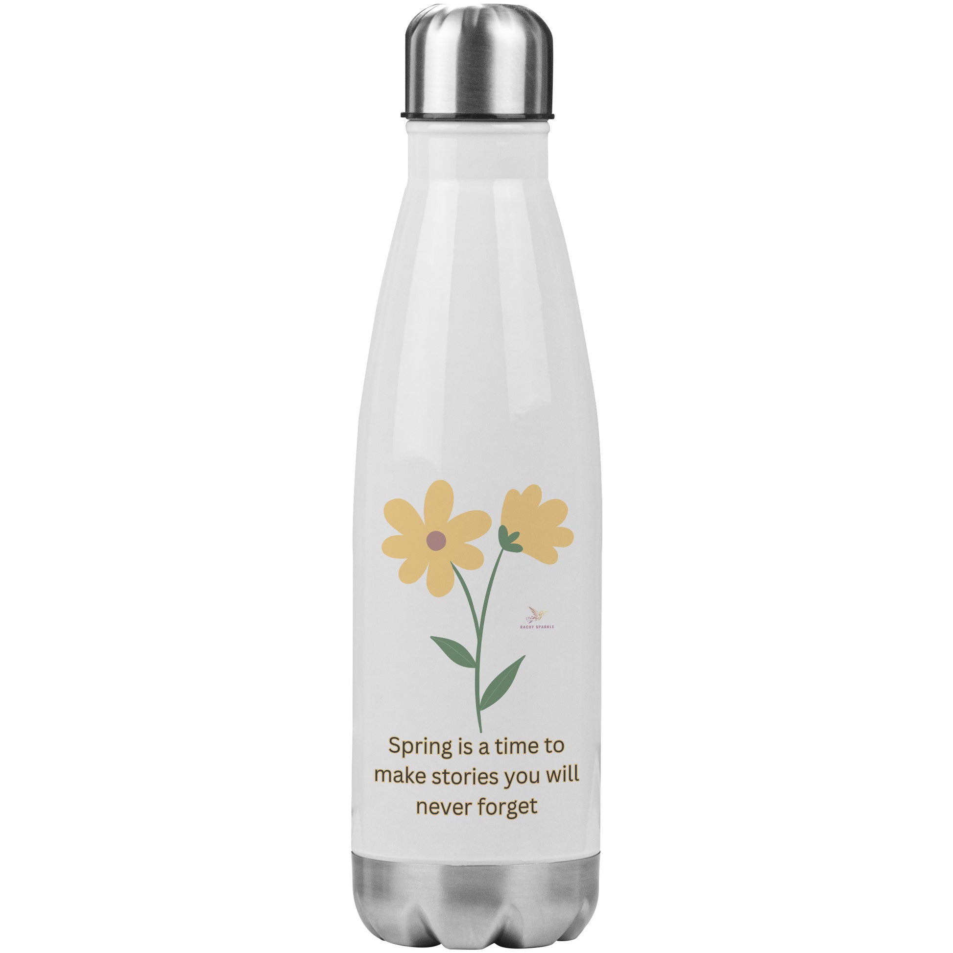 20 oz water Bottle, Spring is a Time to Make Stories, by Rachy Sparkle