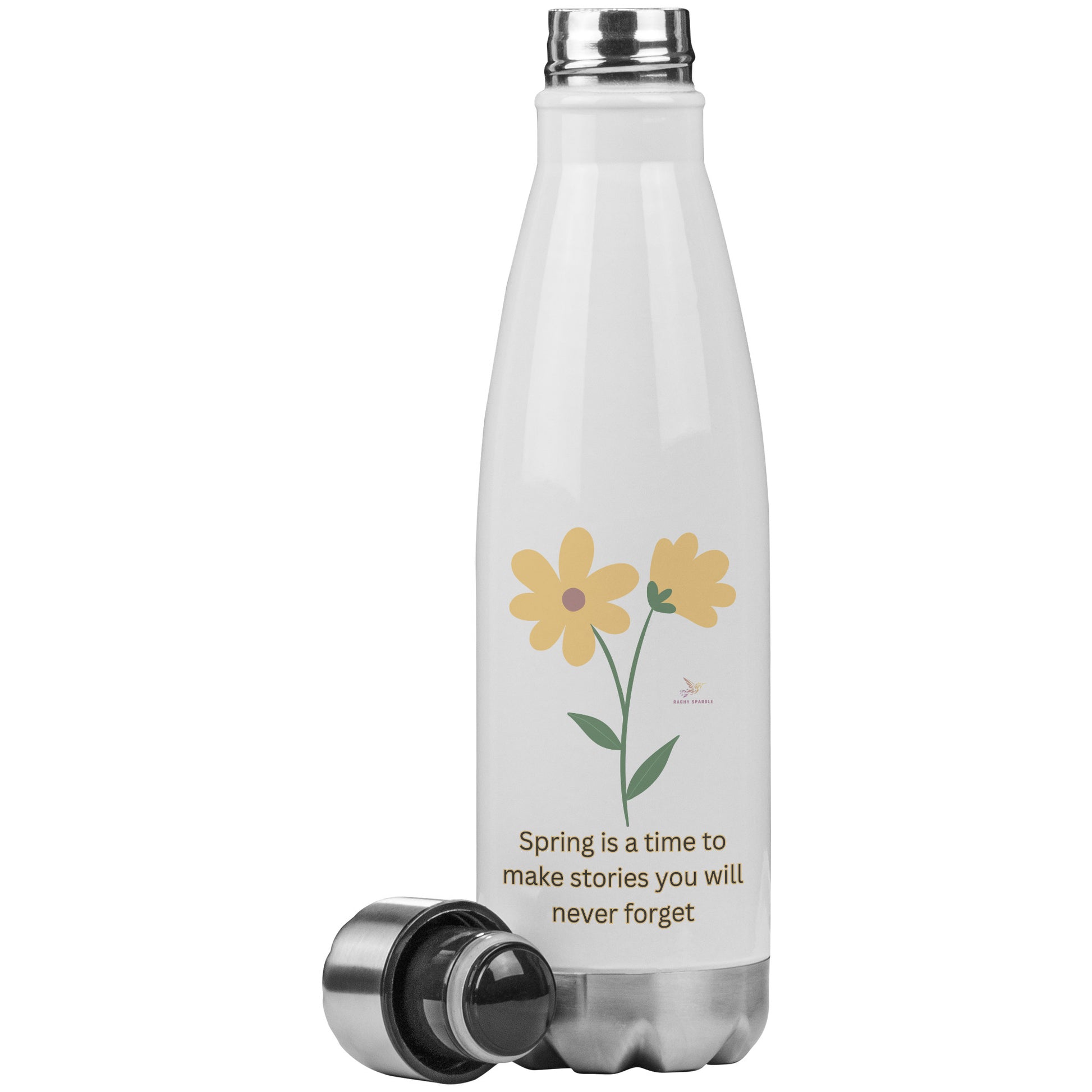 20 oz water Bottle, Spring is a Time to Make Stories, by Rachy Sparkle