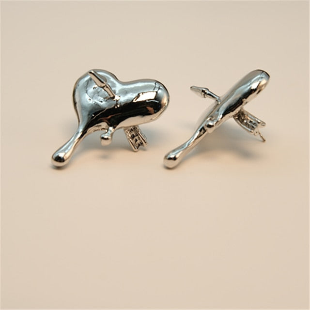 Personality Style Metal Cupid Earrings