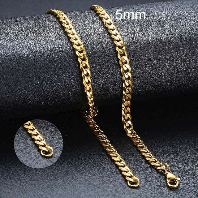 Cuban Chain Necklace for Men and Women