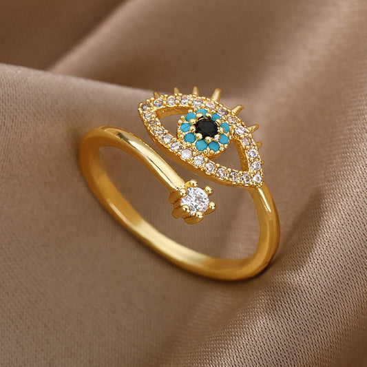 Turkish Blue Alluring Eye Rings