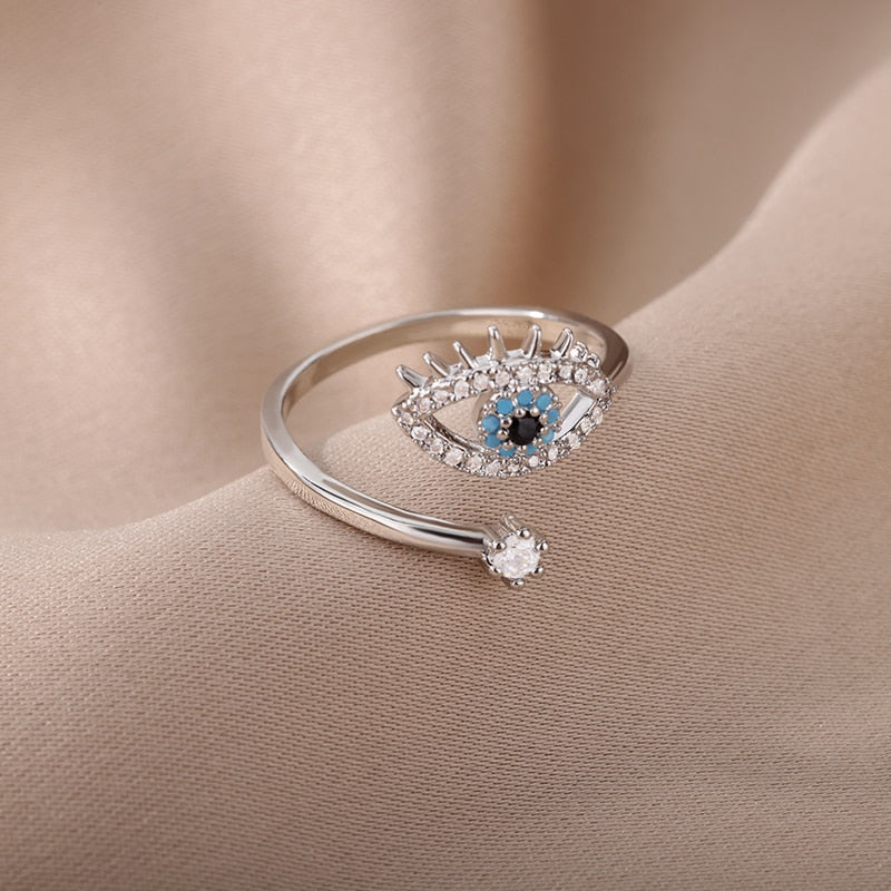 Turkish Blue Alluring Eye Rings