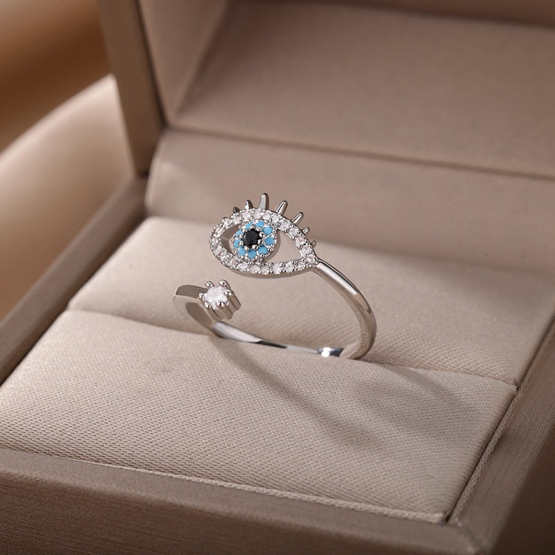 Turkish Blue Alluring Eye Rings