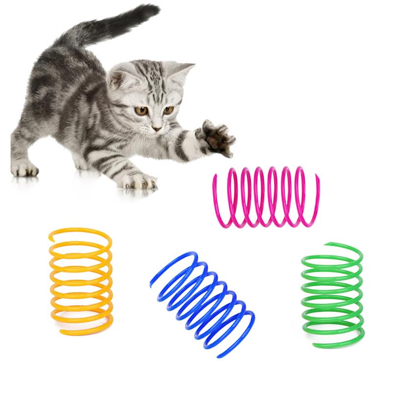 Cat or Dog Colorful Spring Toys 4Pcs