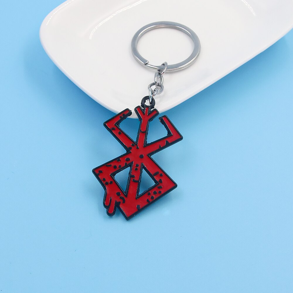 Medieval European Red Logo Charms Keychain