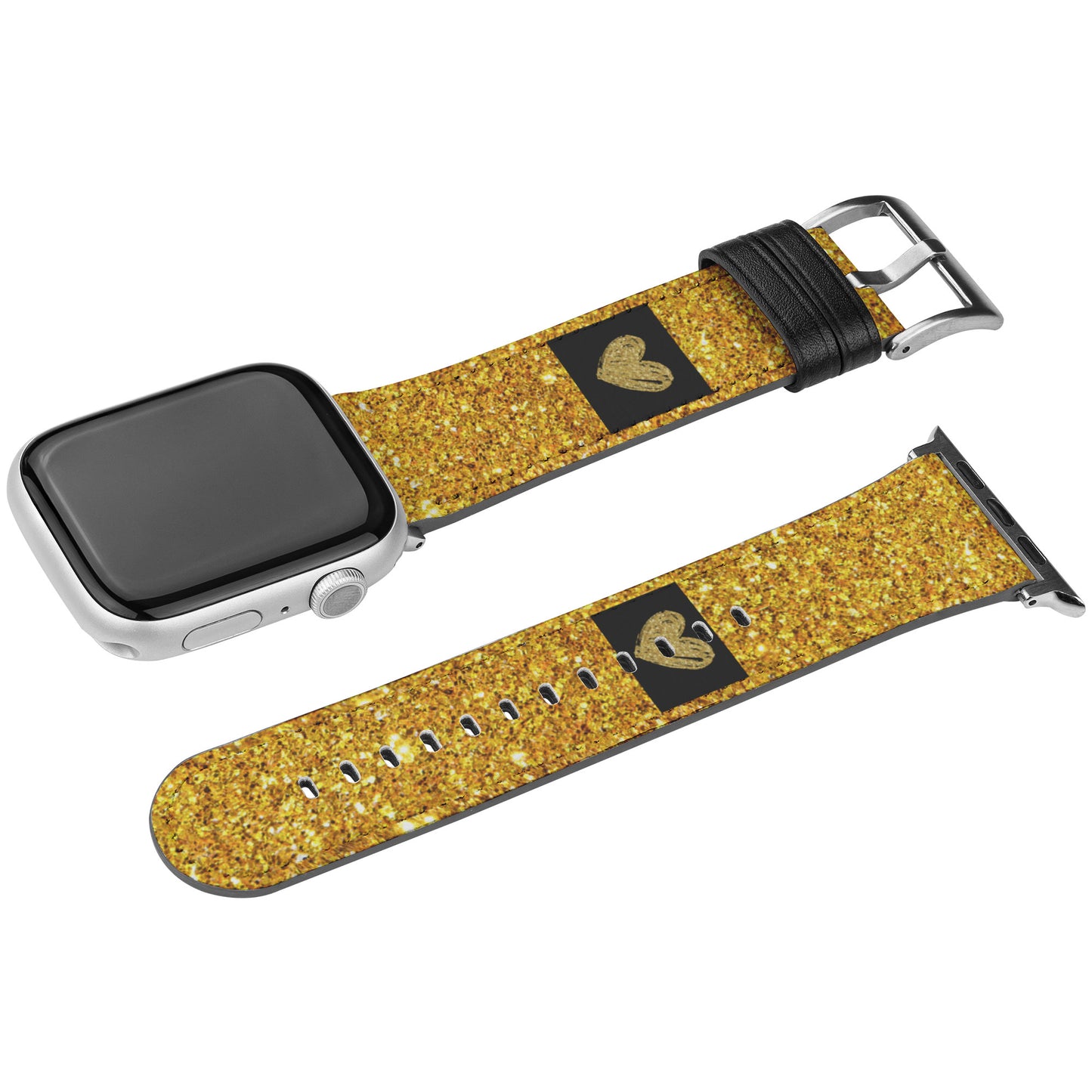 Apple Watch Band, 2 Gold Hearts