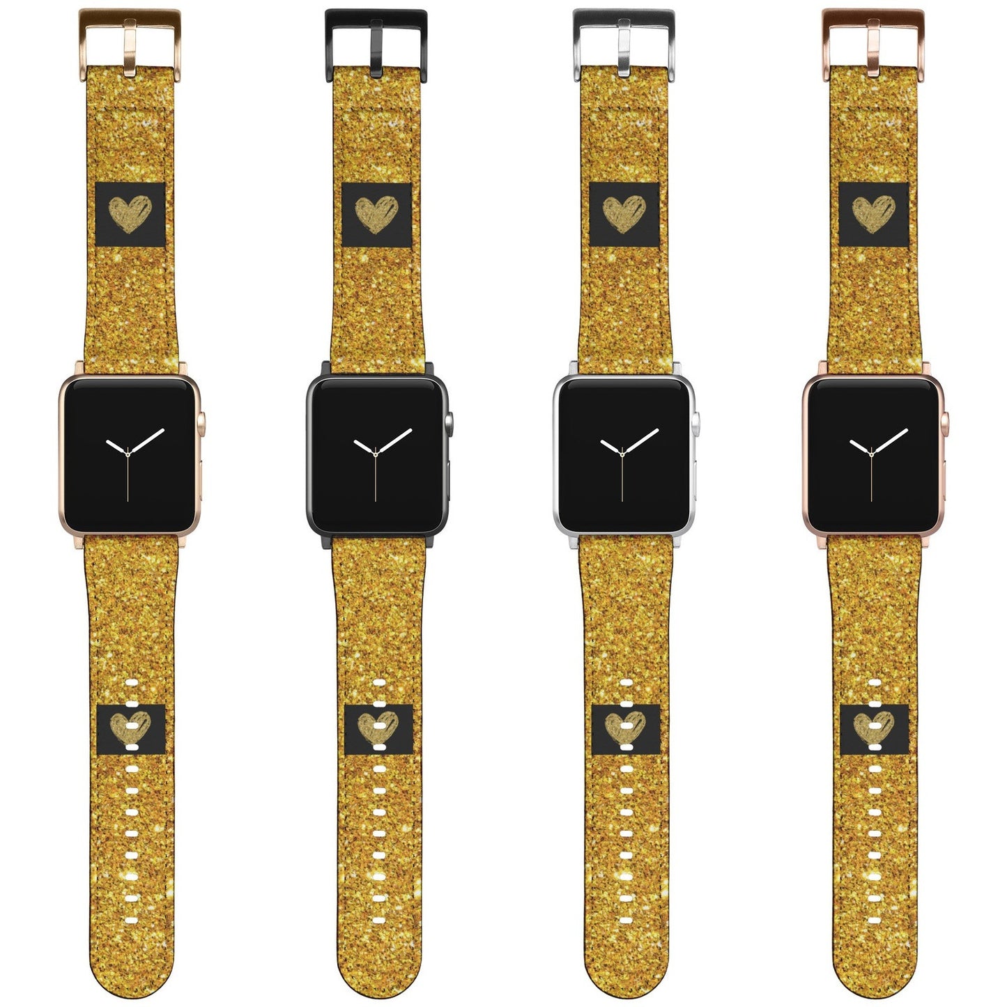 Apple Watch Band, 2 Gold Hearts