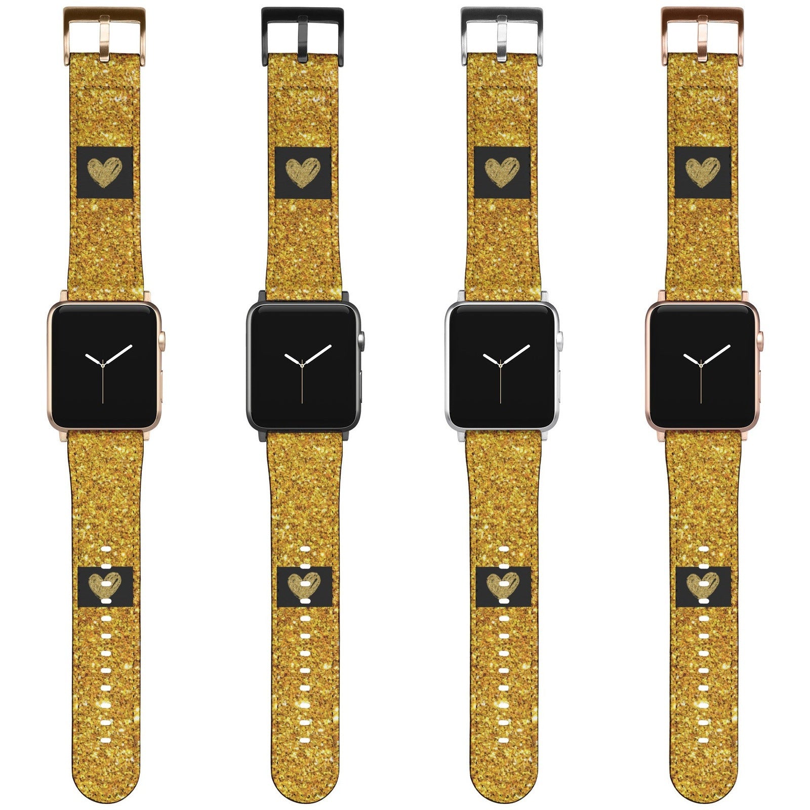 Apple Watch Band, 2 Gold Hearts