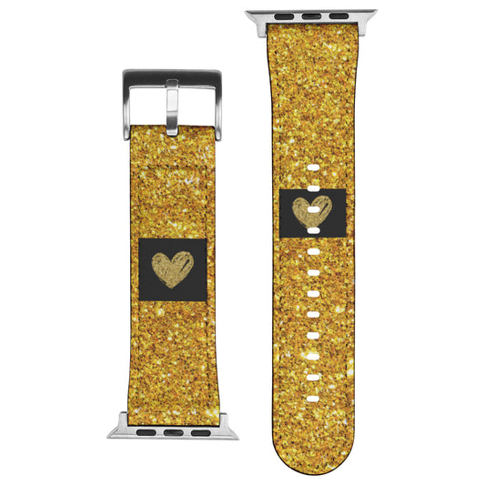 Apple Watch Band, 2 Gold Hearts