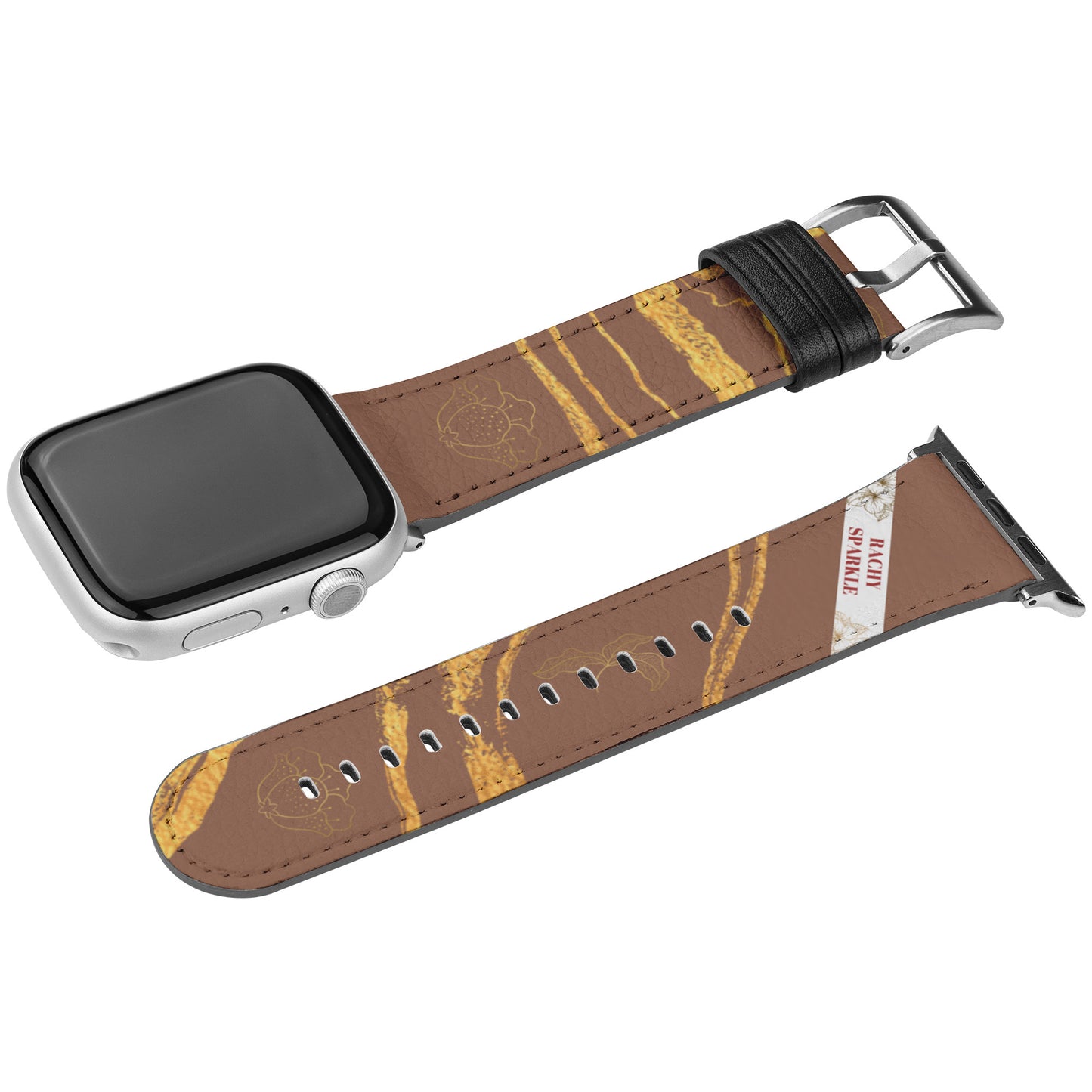 Apple Watch Band, Brown & Gold By Rachy Sparkle