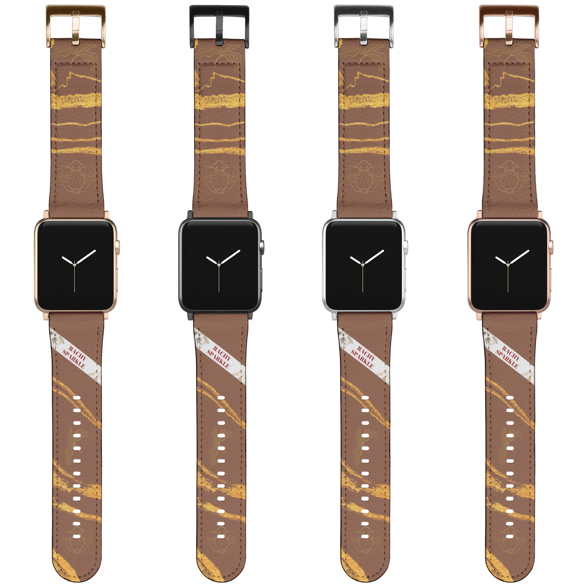 Apple Watch Band, Brown & Gold By Rachy Sparkle