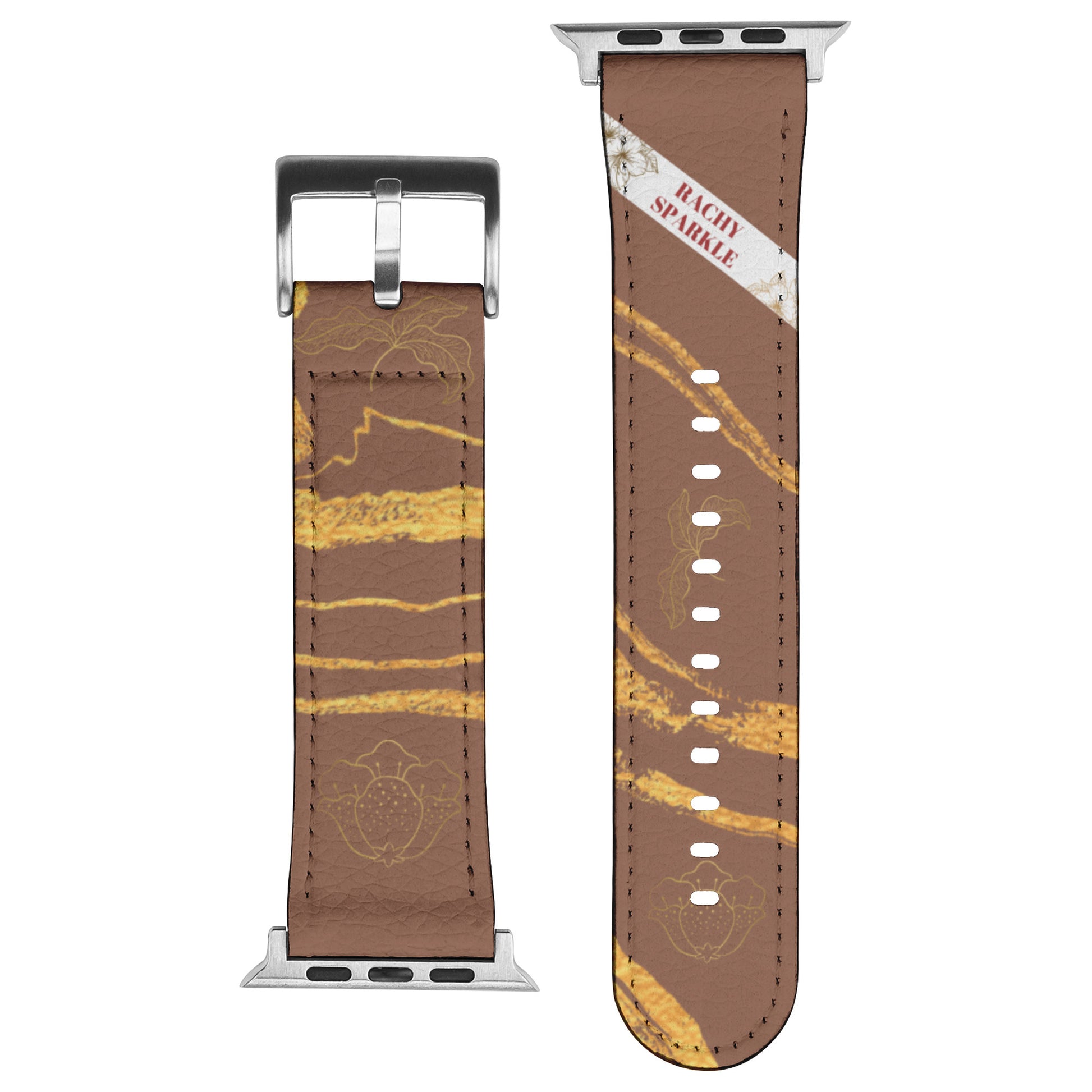 Apple Watch Band, Brown & Gold By Rachy Sparkle