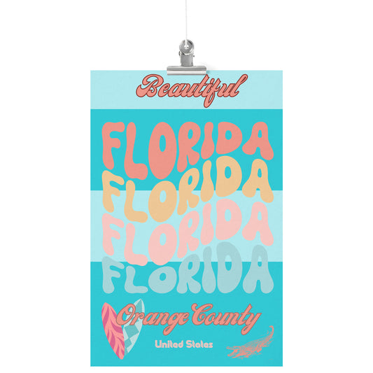 Beautiful Florida Matte Poster by Rachy Sparkle