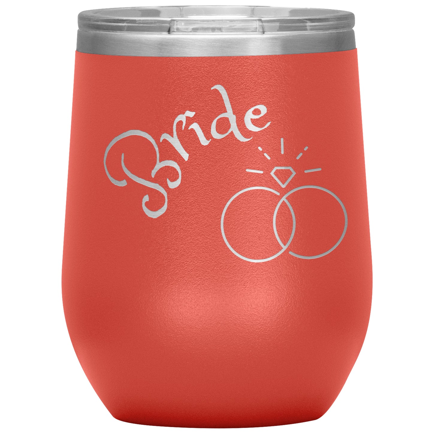 Bride Wine Tumbler CURVED TEXT BY RACHY SPARKLE