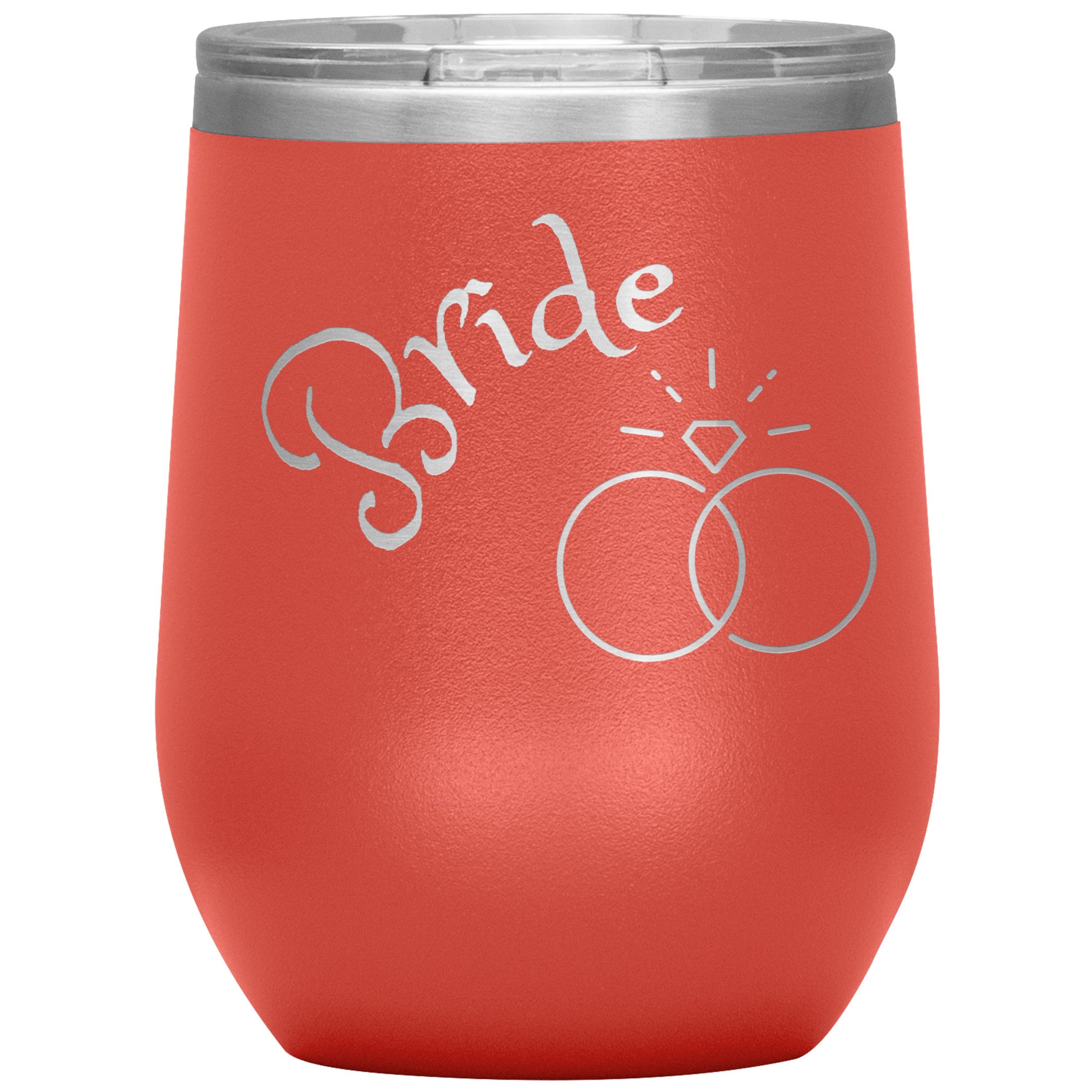 Bride Wine Tumbler CURVED TEXT BY RACHY SPARKLE
