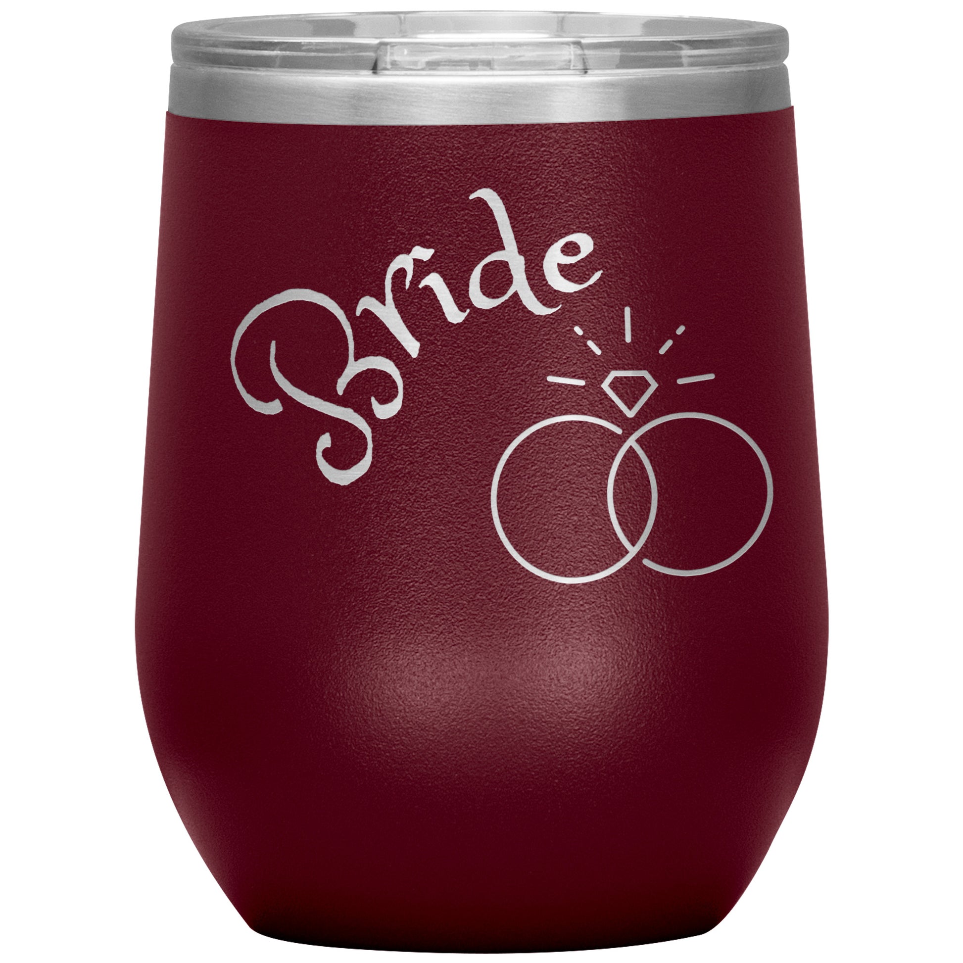 Bride Wine Tumbler CURVED TEXT BY RACHY SPARKLE