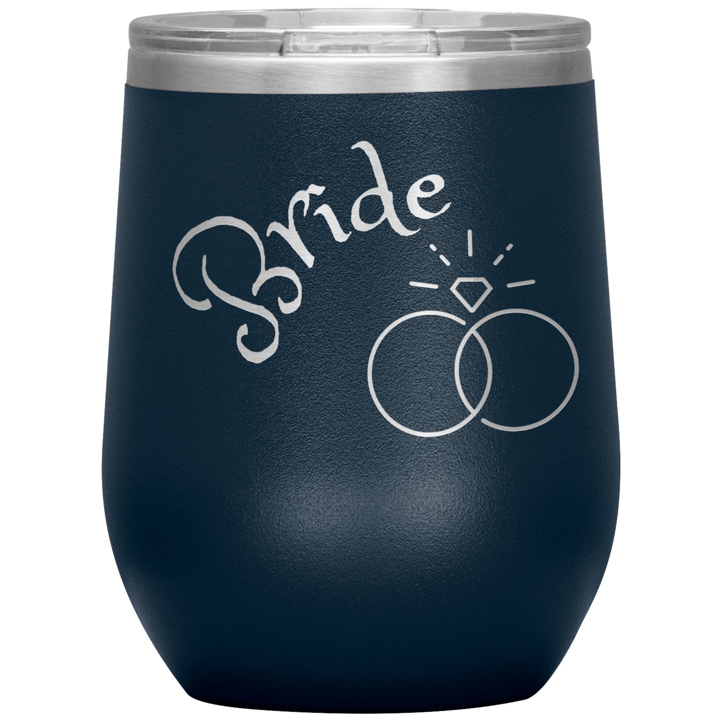 Bride Wine Tumbler CURVED TEXT BY RACHY SPARKLE