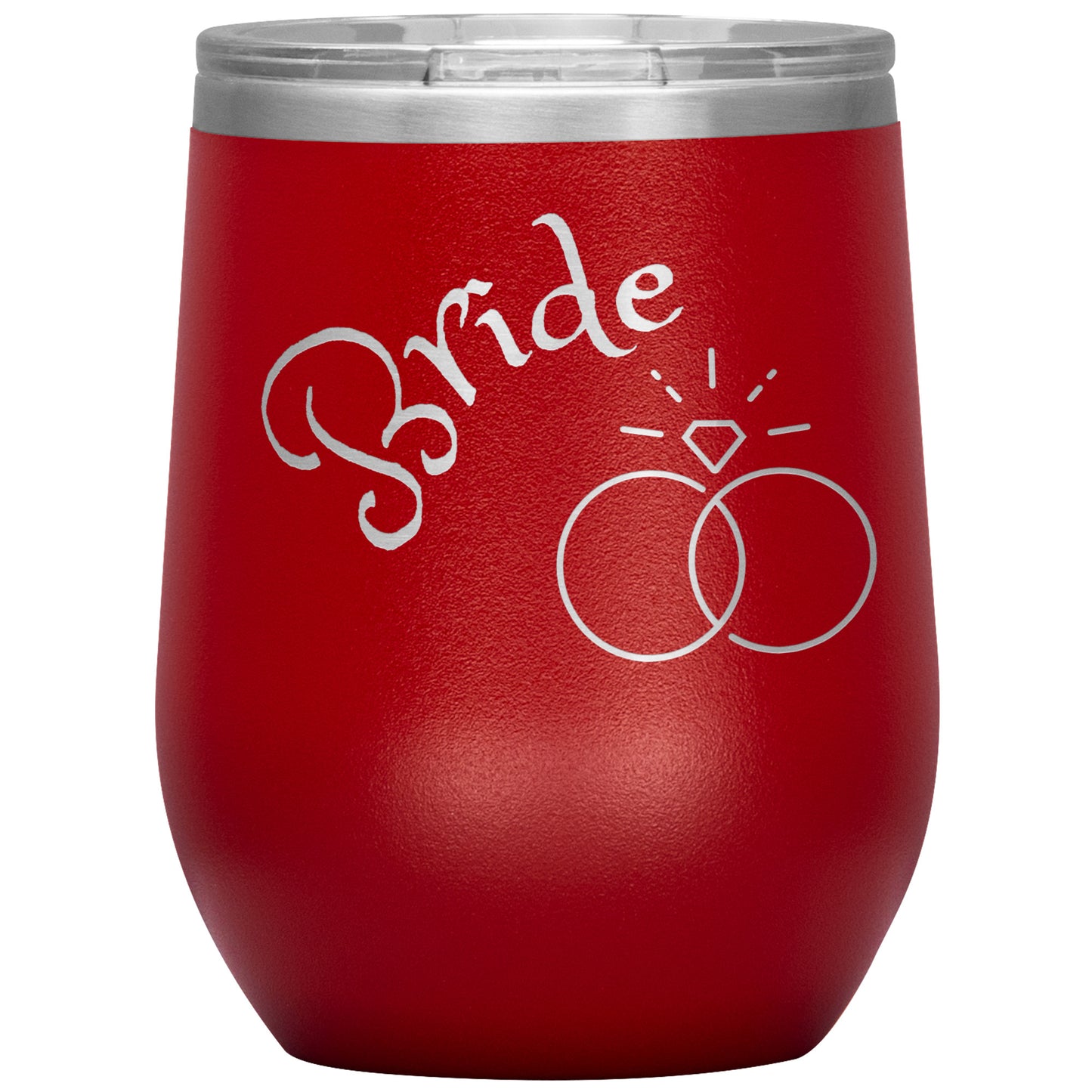 Bride Wine Tumbler CURVED TEXT BY RACHY SPARKLE