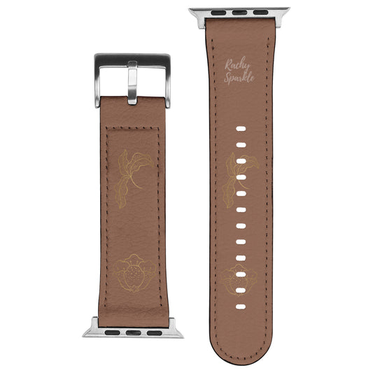 Brown & Gold Luxury Apple Watch Band By Rachy Sparkle