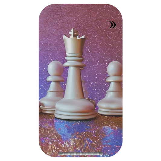 Chessboard & Sparkling Checkmate with a Glittery Background, Prontimus -Wireless Charging Stand, By Rachy Sparkle