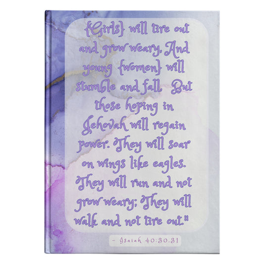 Christian Journal, Bible Quotes, Scriptures, Biblical Text from Isaiah, hardcover Journal,