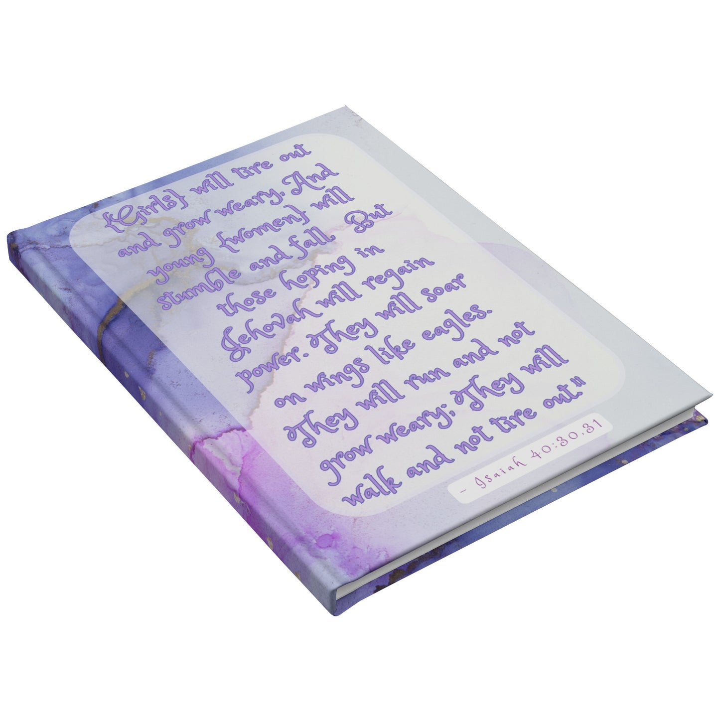 Christian Journal, Bible Quotes, Scriptures, Biblical Text from Isaiah, hardcover Journal,