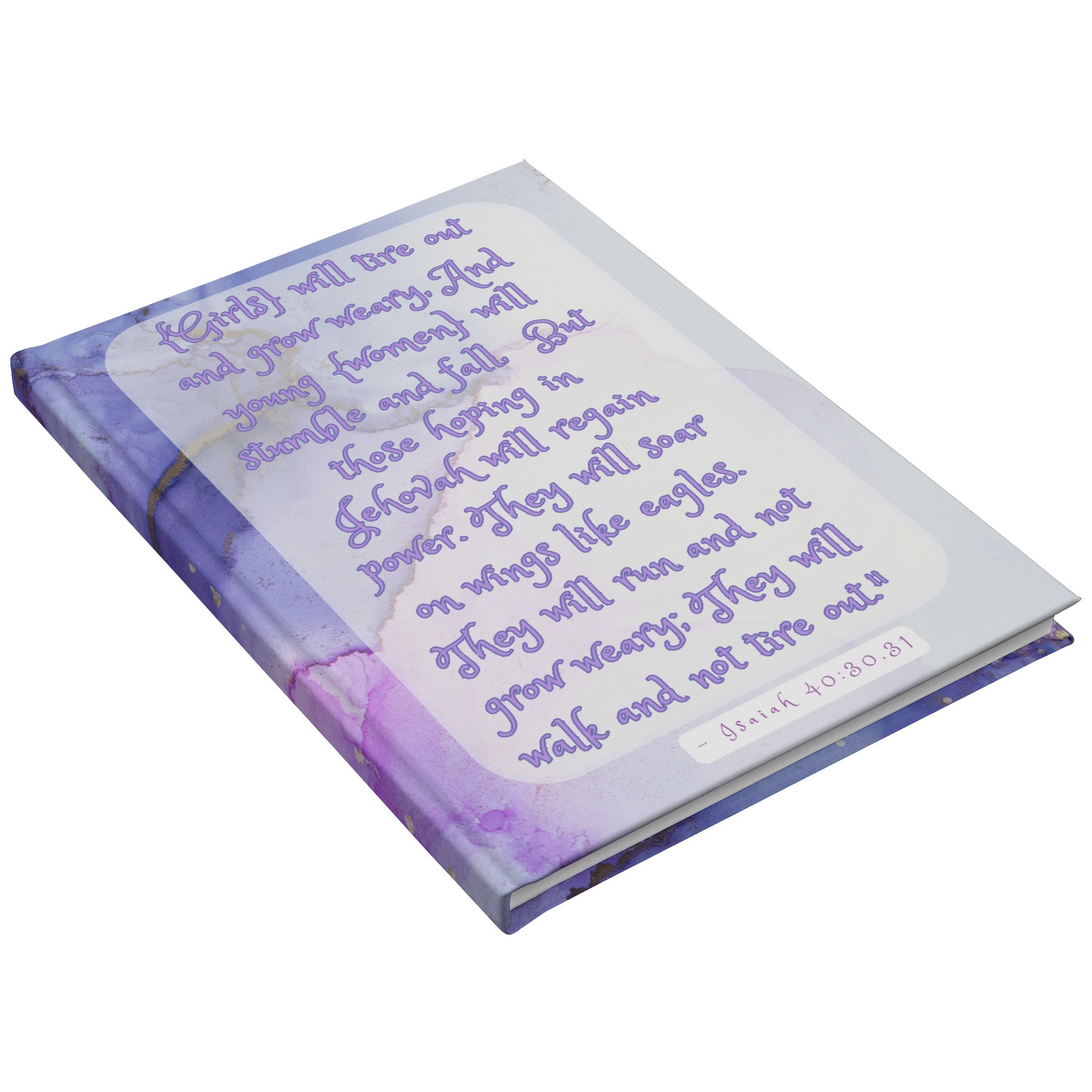 Christian Journal, Bible Quotes, Scriptures, Biblical Text from Isaiah, hardcover Journal,