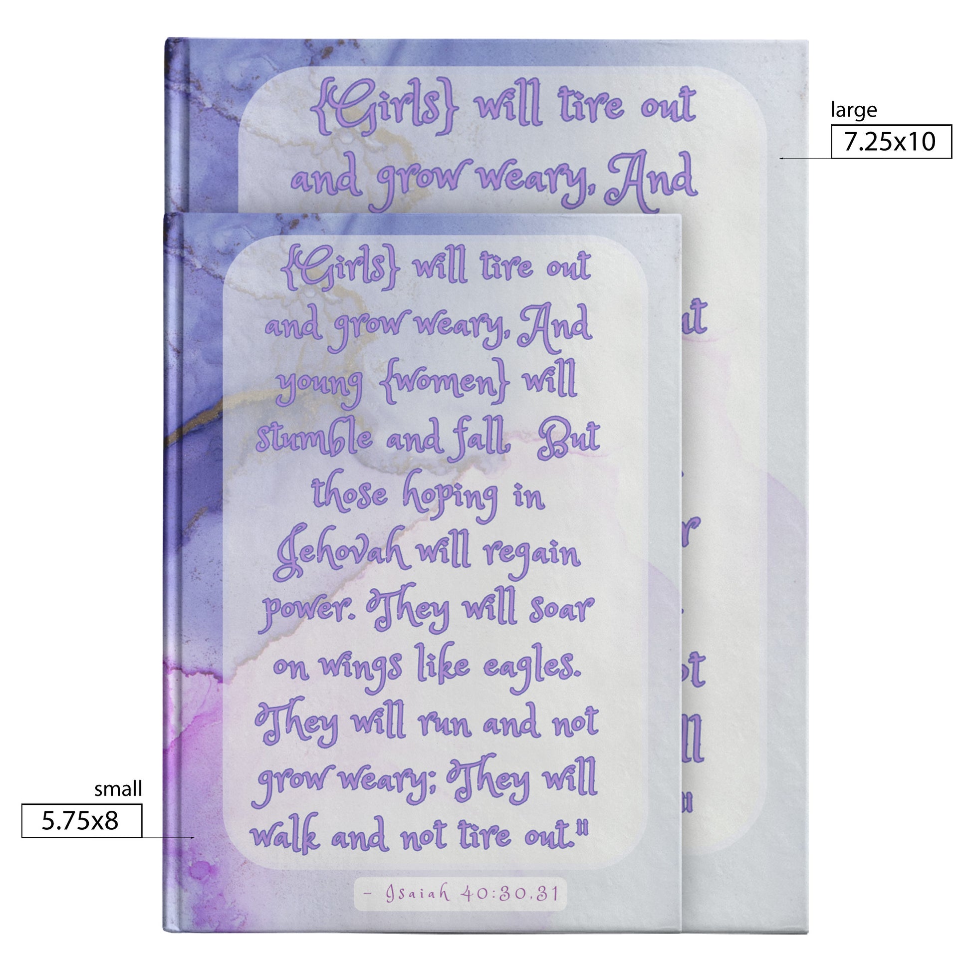 Christian Journal, Bible Quotes, Scriptures, Biblical Text from Isaiah, hardcover Journal,