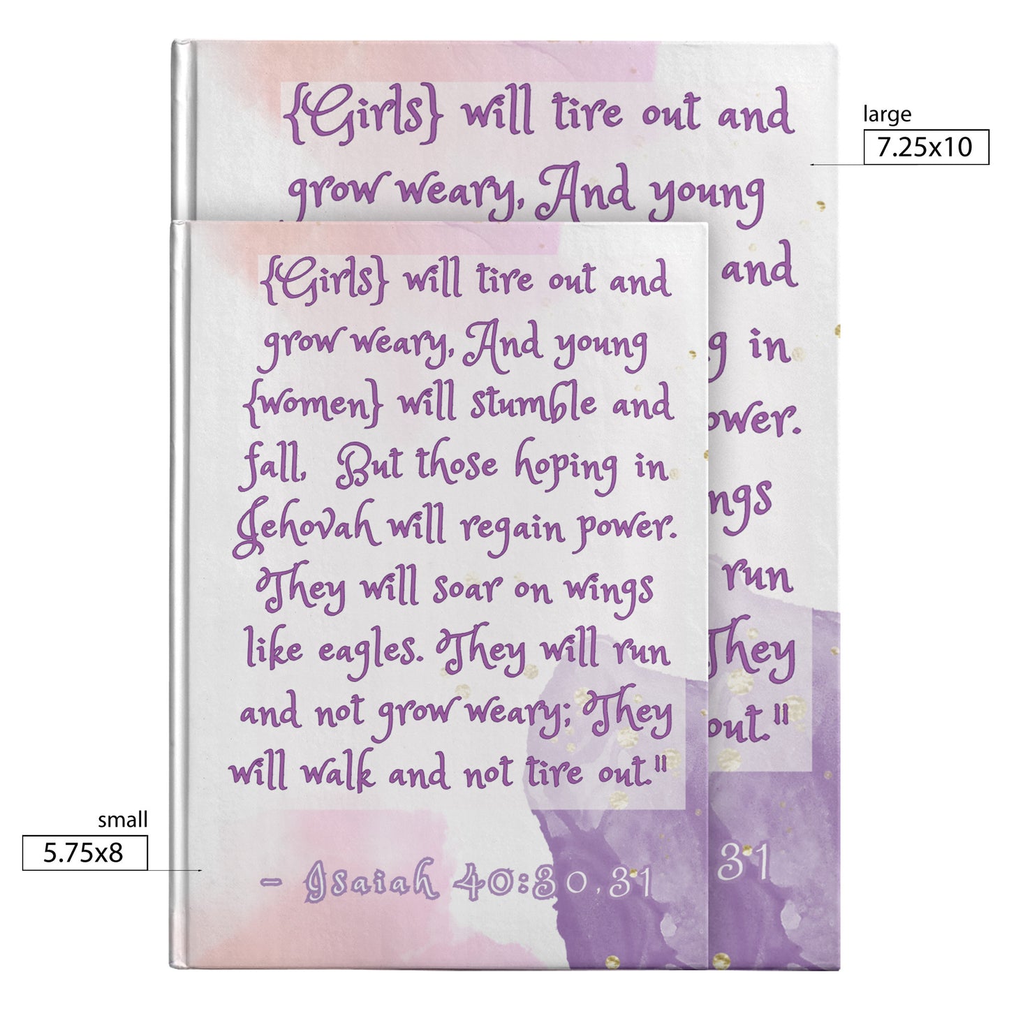 Christian Journal. Front cover: Isaiah 40:30,31, & Back Cover: Isaiah 41:10