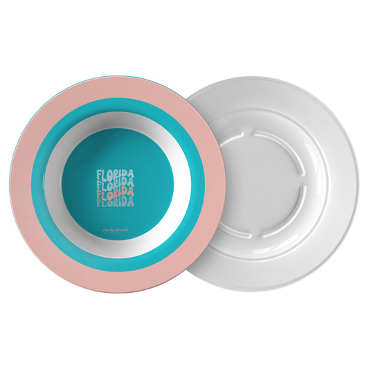 Florida Blue & peach Bowl By Rachy Sparkle