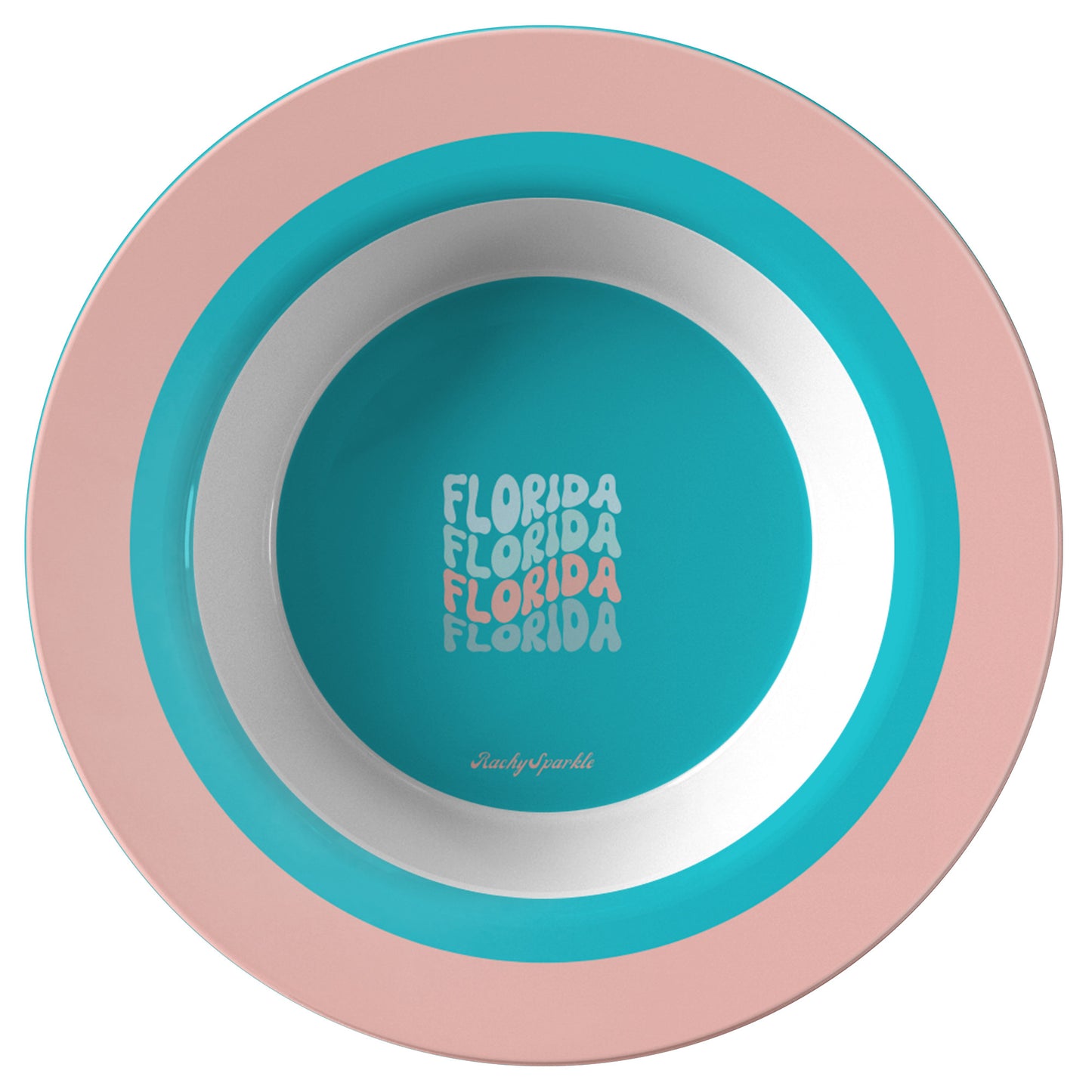 Florida Blue & peach Bowl By Rachy Sparkle