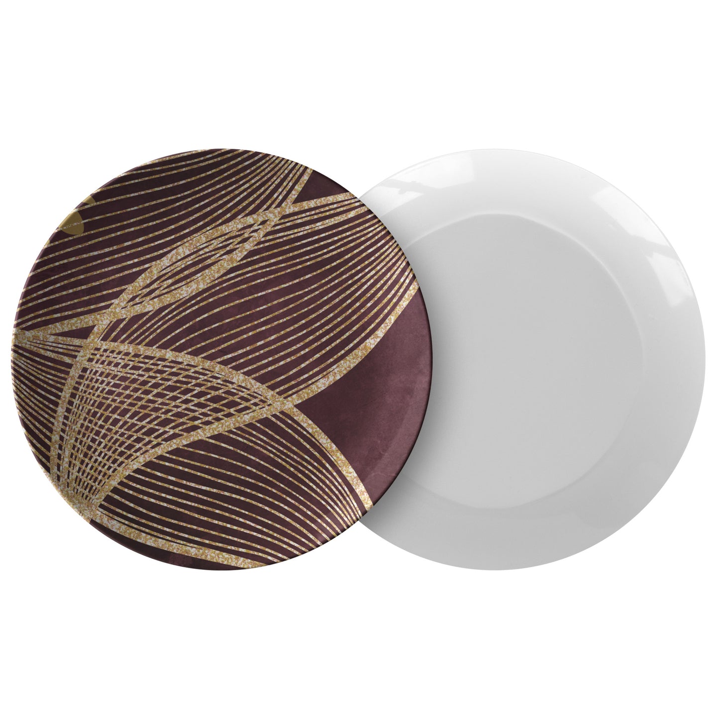 Gold Feathery Luxurious Plate