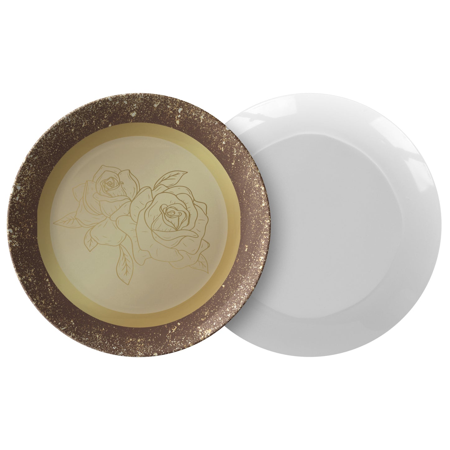 Gold Flower Tracing With a Gold Ring Border by Rachy Sparkle