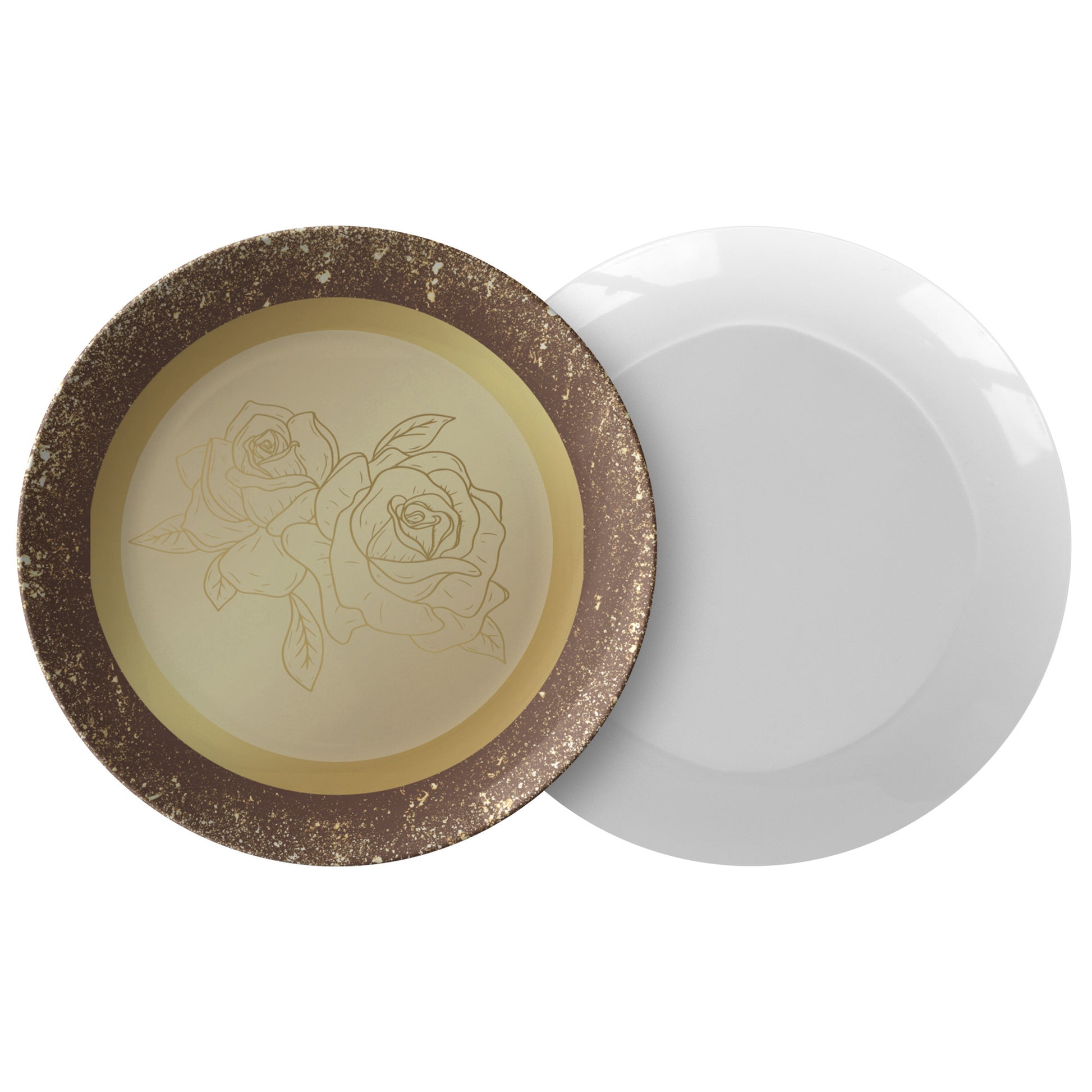 Gold Flower Tracing With a Gold Ring Border by Rachy Sparkle