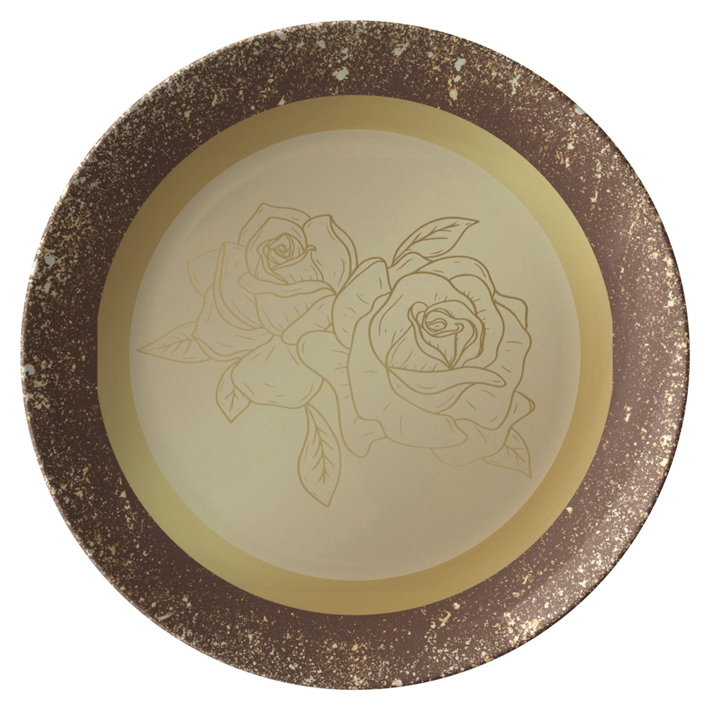 Gold Flower Tracing With a Gold Ring Border by Rachy Sparkle