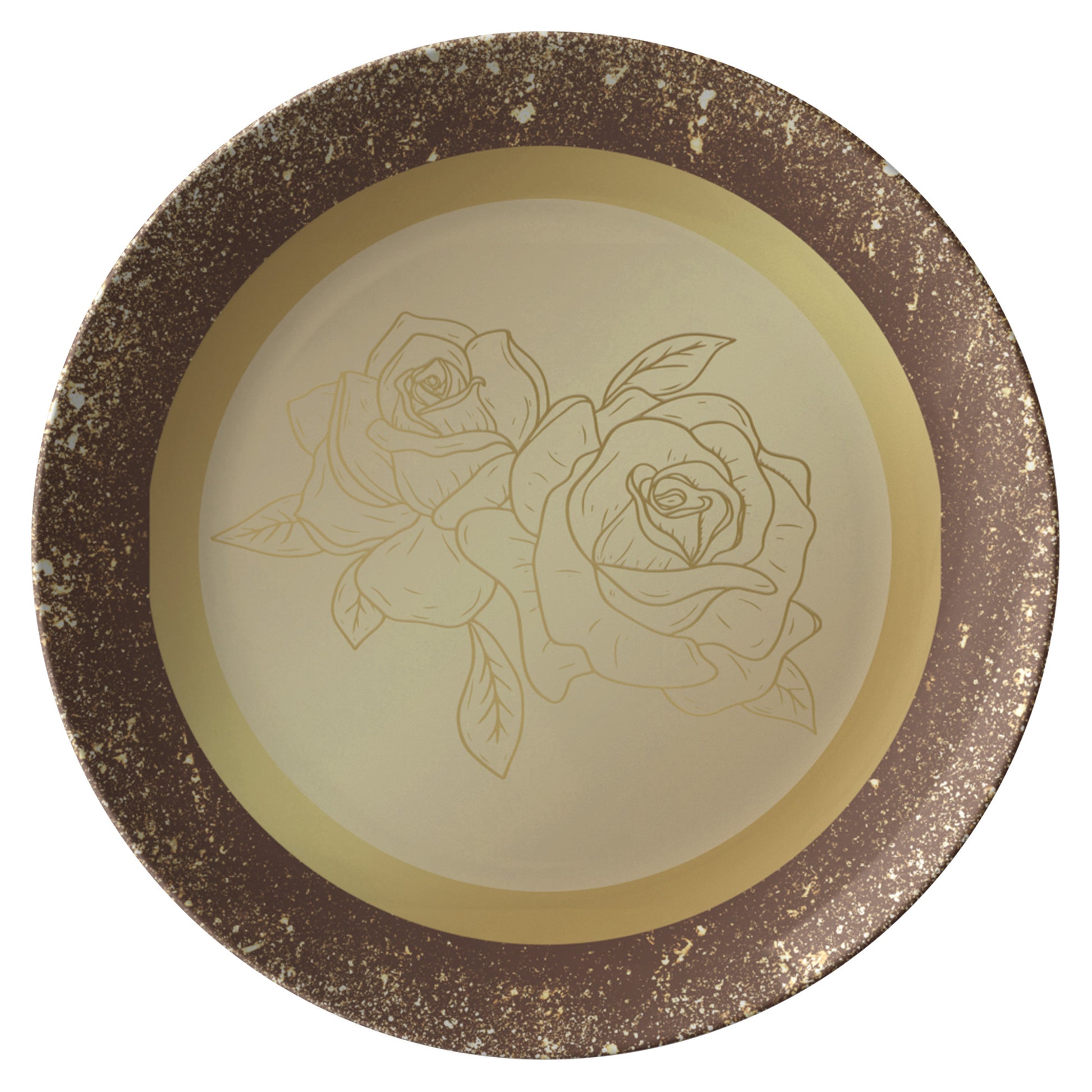 Gold Flower Tracing With a Gold Ring Border by Rachy Sparkle